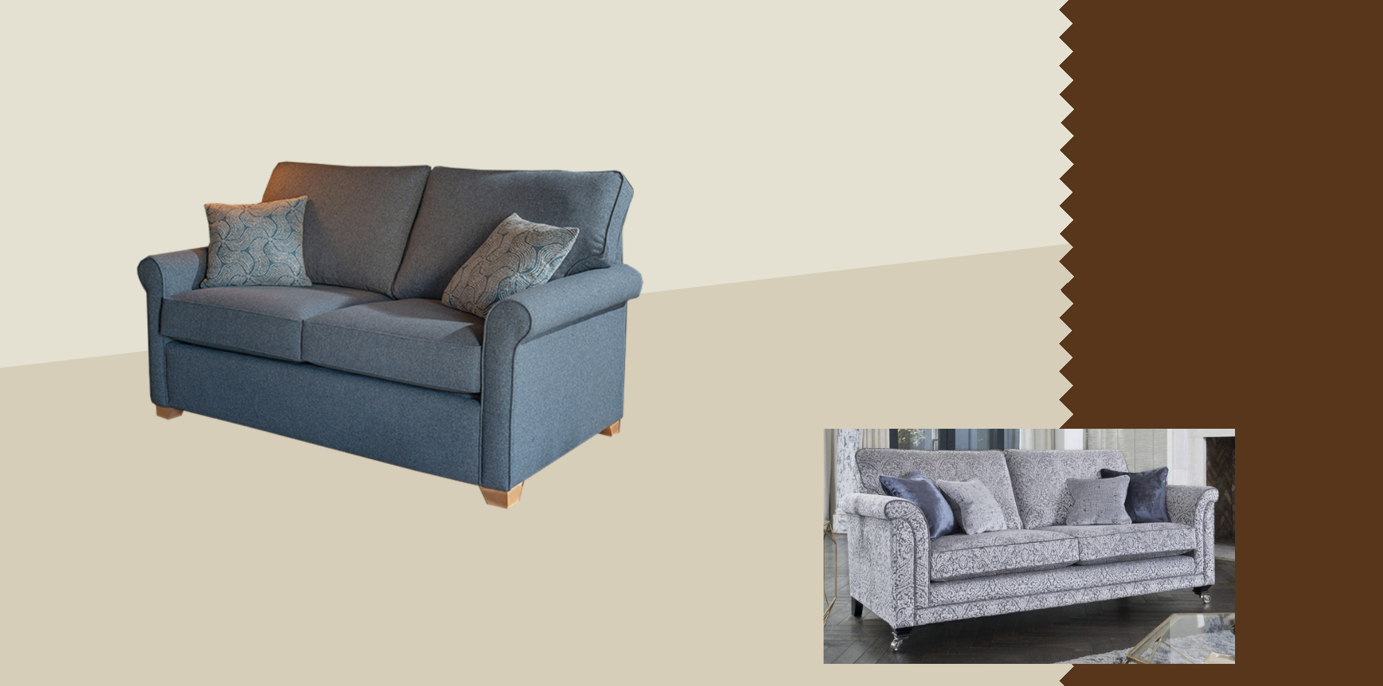 Fabric 2 Seater Sofas