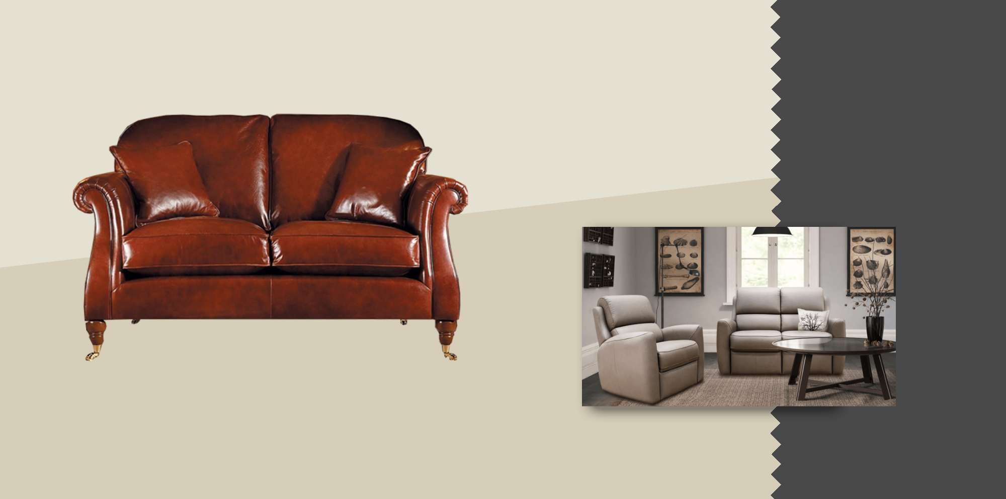 Leather 2 Seater Sofas