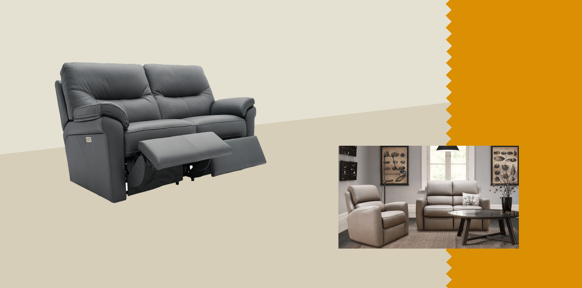 Leather 2 Seater Manual Recliner Sofas