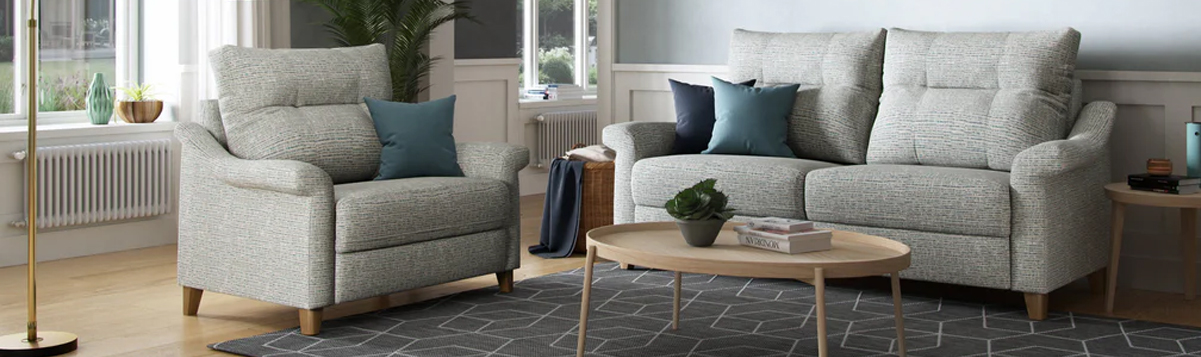 Fabric 3 Seater Manual Recliner Sofas