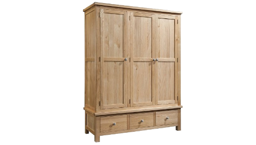 Triple Wardrobe 3 Drawers